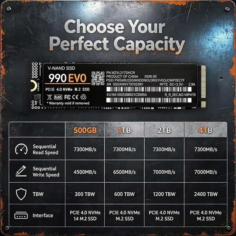 990 EVO M.2 2280 NVMe PCIe 4.0 - M.2 Nvme 4Tb Pcie 4.0 Ssd avis et prix